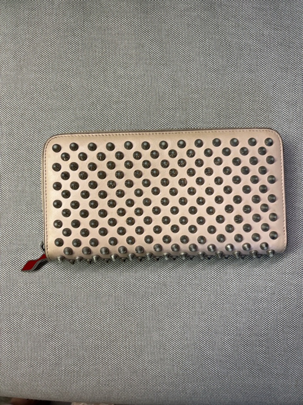 Christian Loubiton Zip Wallet in Rose Gold